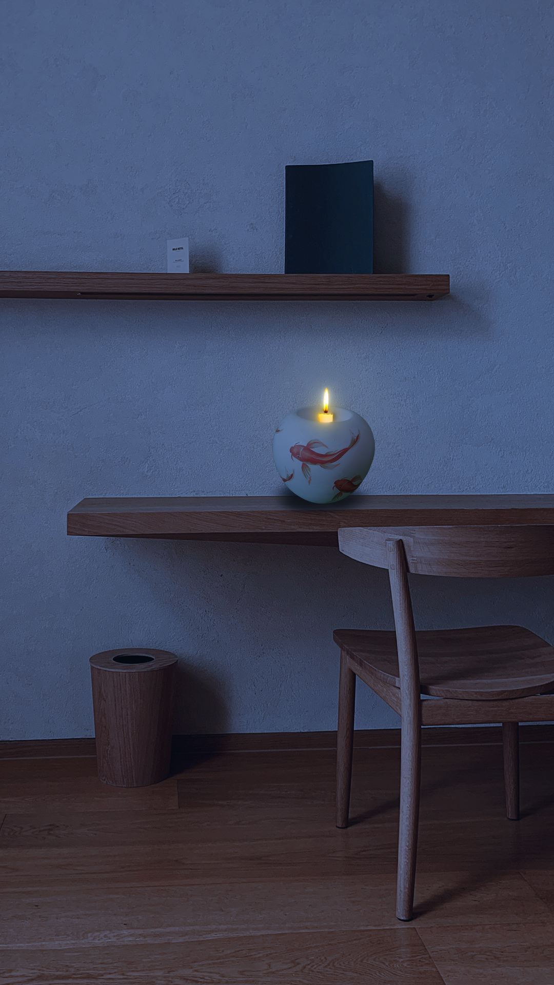 جا شمعی طرح ماهی