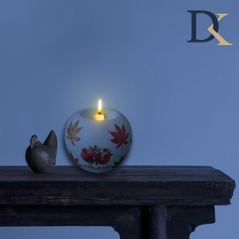 جا شمعی رومانتیک انار در خانه