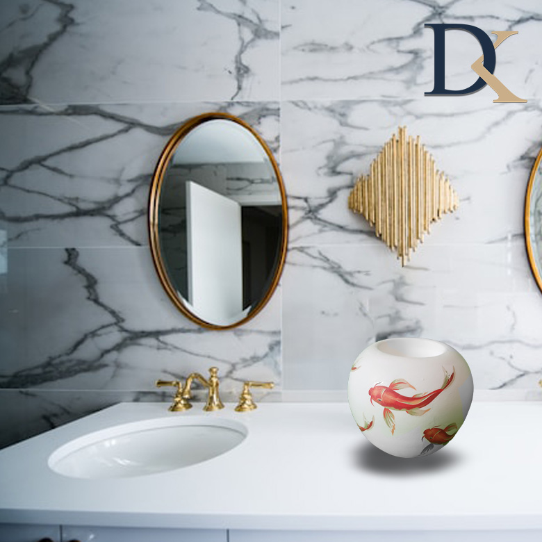 استفاده از جا شمعی در حمام و روشوری