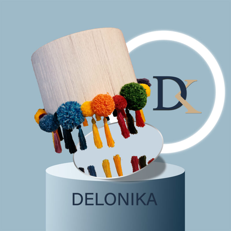 لوستر آویز دست ساز پوم پوم