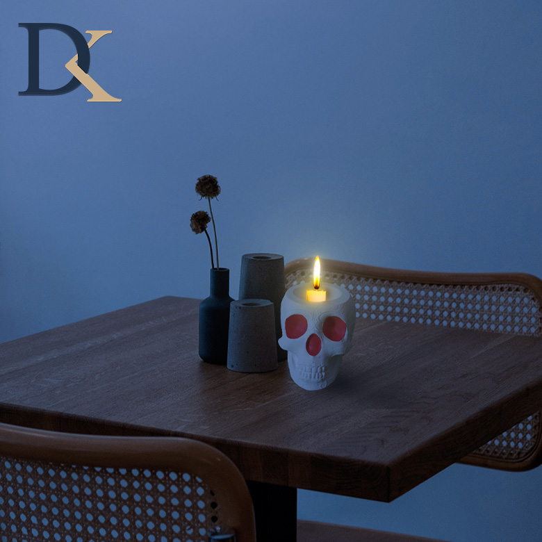 جا شمعی طرح اسکلت