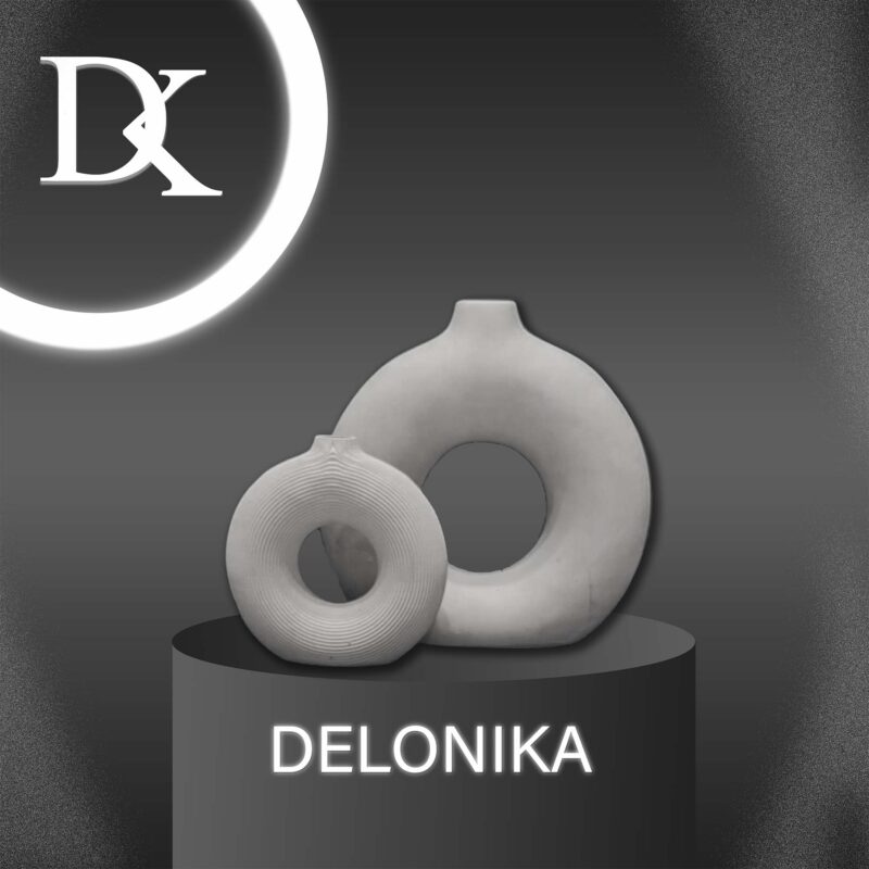 ست سه تایی مجسمه گلدان دایرهایی