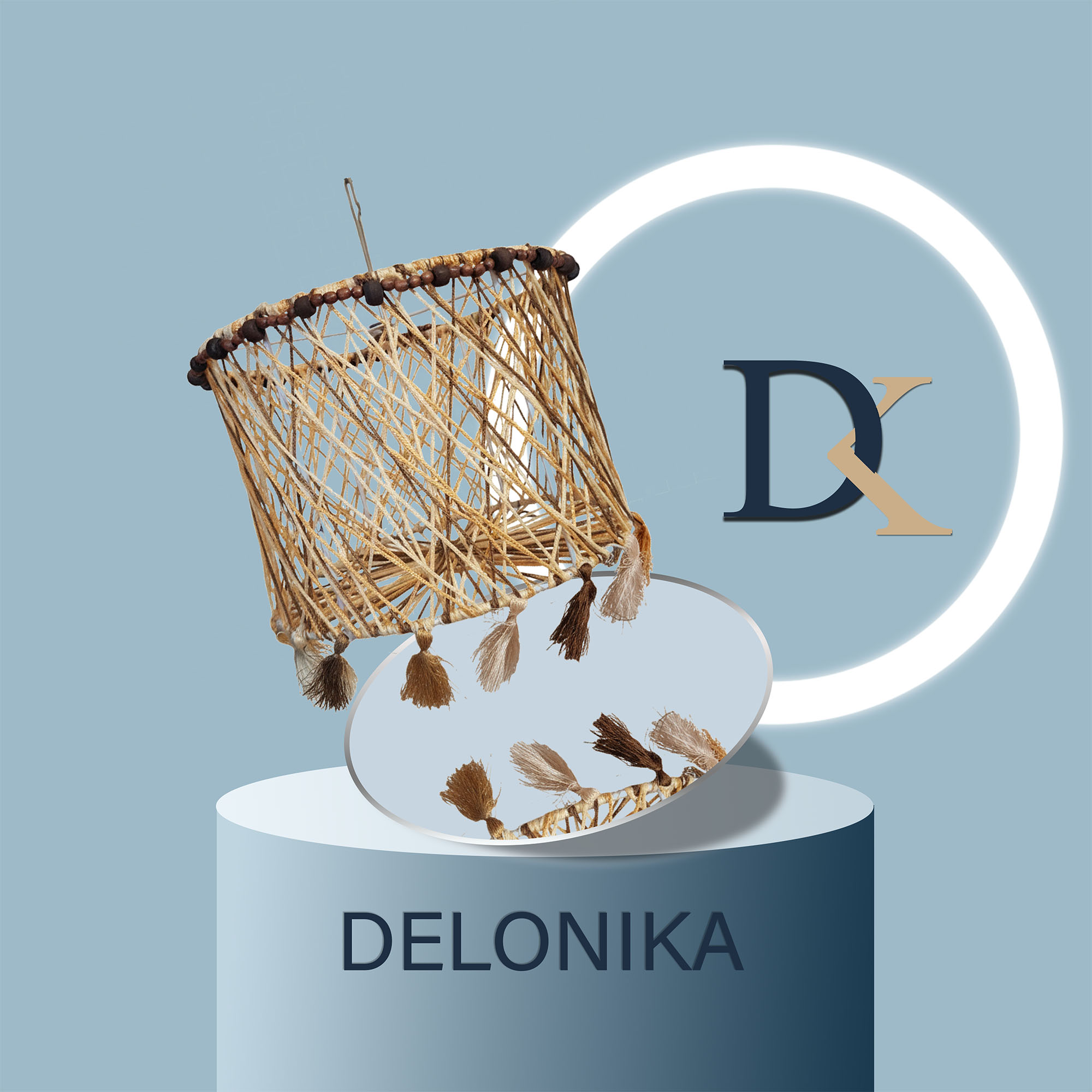 خرید لوستر مکرومه ابریشمی