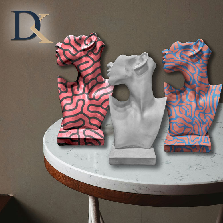 مجسمه نیم رخ در طرح ها و رنگ های مختلف